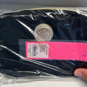 Lilly Pulitzer Black and Gold Cosmetic Pouch